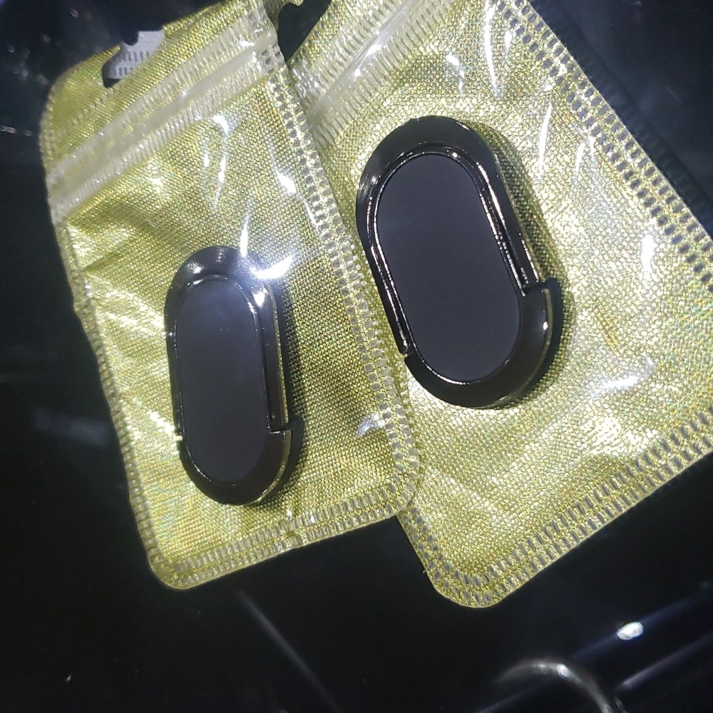 Set of 2 360°Rotation Finger Ring Holder Stand Magnetic Bracket For Mobile Phone